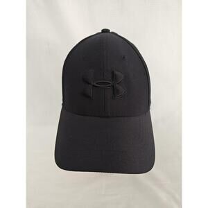 Under Armour Fitted Hat Black L/XL Classic Fit‎ Embroidered Logo Soft Adult Cap
